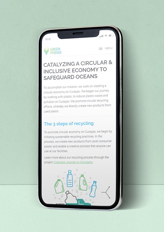Green Phenix website design by Marketing Orchestra - mobile