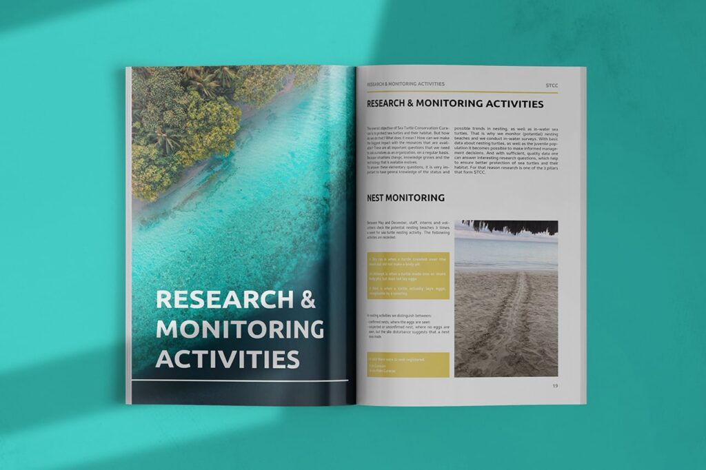 Sea Turtle Conservation Curacao Annual Report Design by Marketing Orchestra - Preview