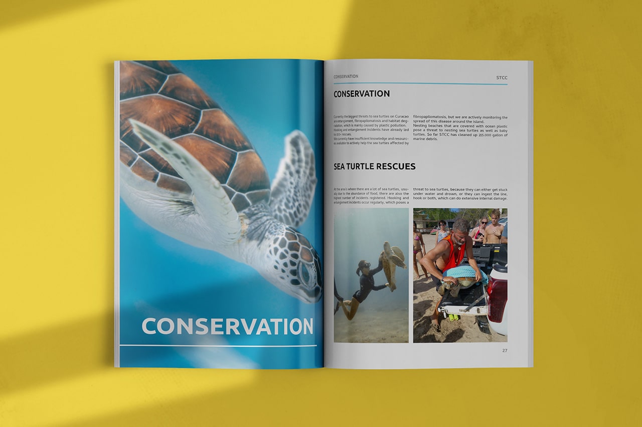 Sea Turtle Conservation Curacao Annual Report Design by Marketing Orchestra - Preview
