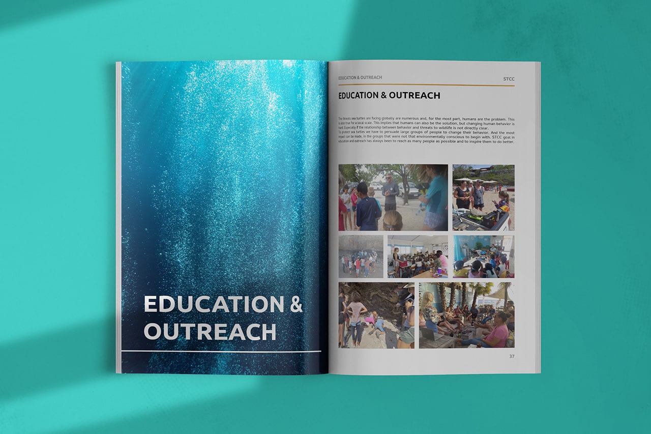 Sea Turtle Conservation Curacao Annual Report Design by Marketing Orchestra - Preview