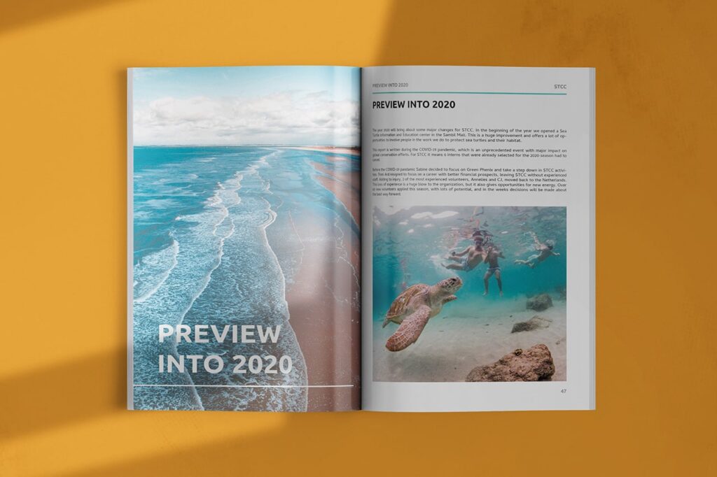Sea Turtle Conservation Curacao Annual Report Design by Marketing Orchestra - Preview