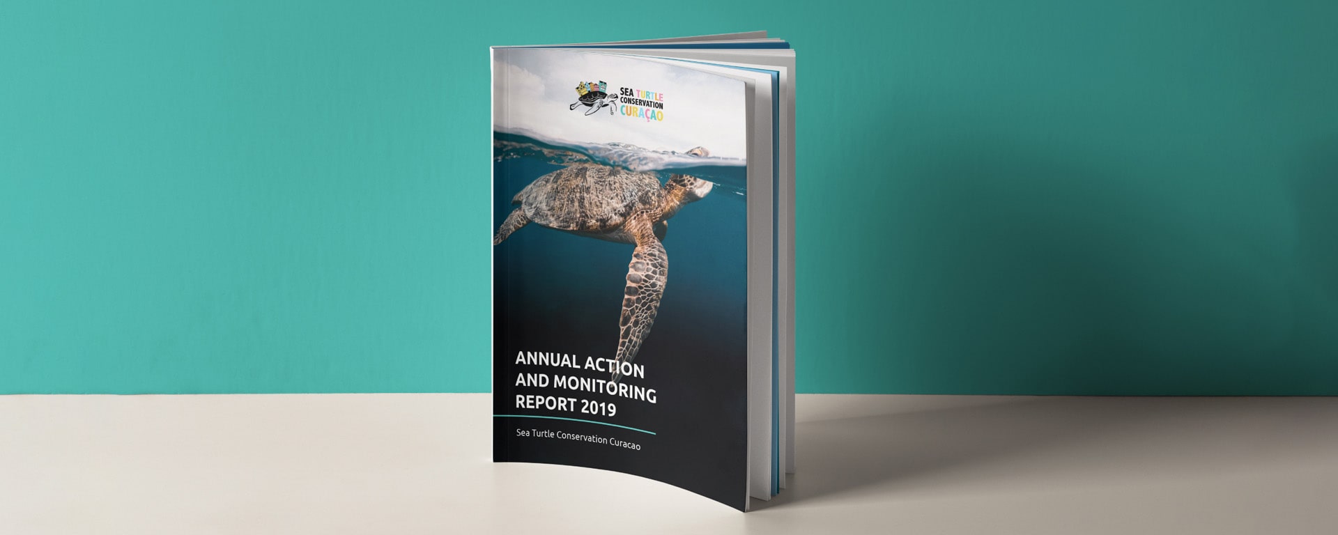 Annual Report design for Sea Turtle Conservation Curacao by Marketing Orchestra