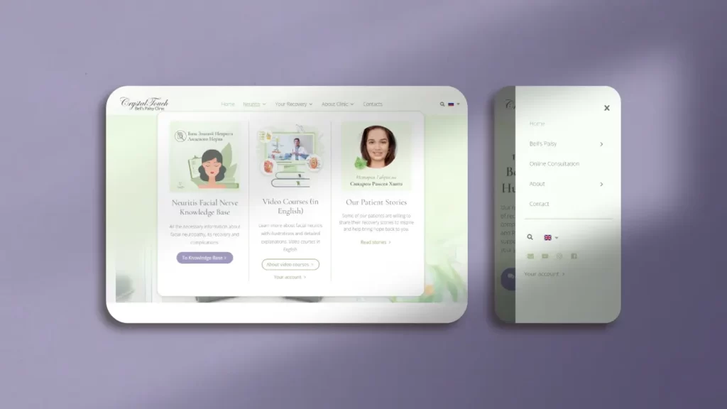 Desktop & Mobile menu versions