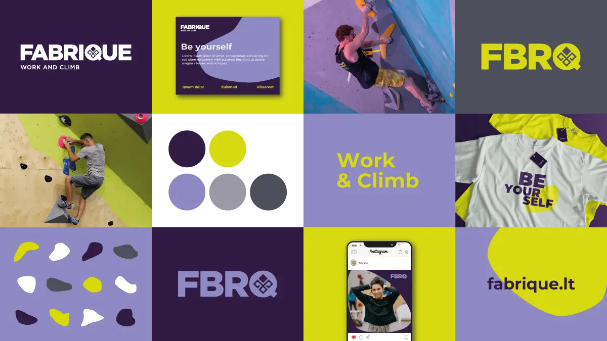 Visual Identity design grid with brand elements for FABRIQUE