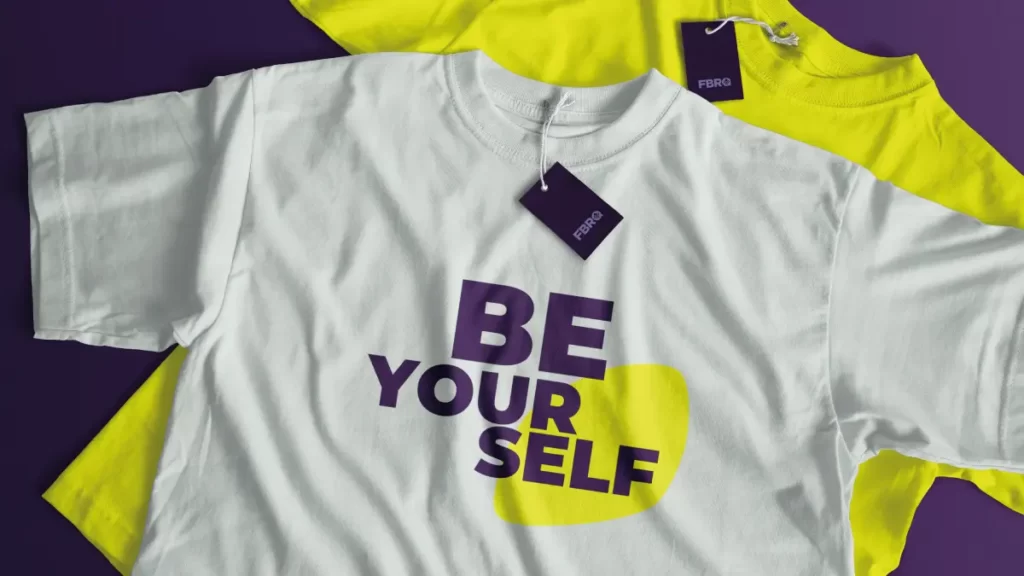 FABRIQUE t-shirt design with brand elements