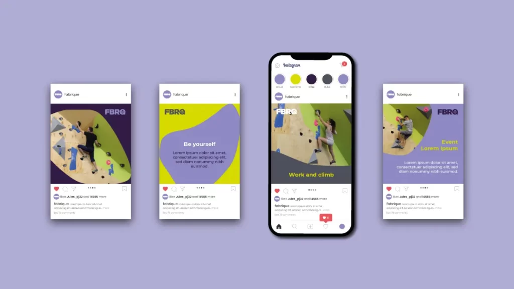 FABRIQUE social media posts designs with visual identity