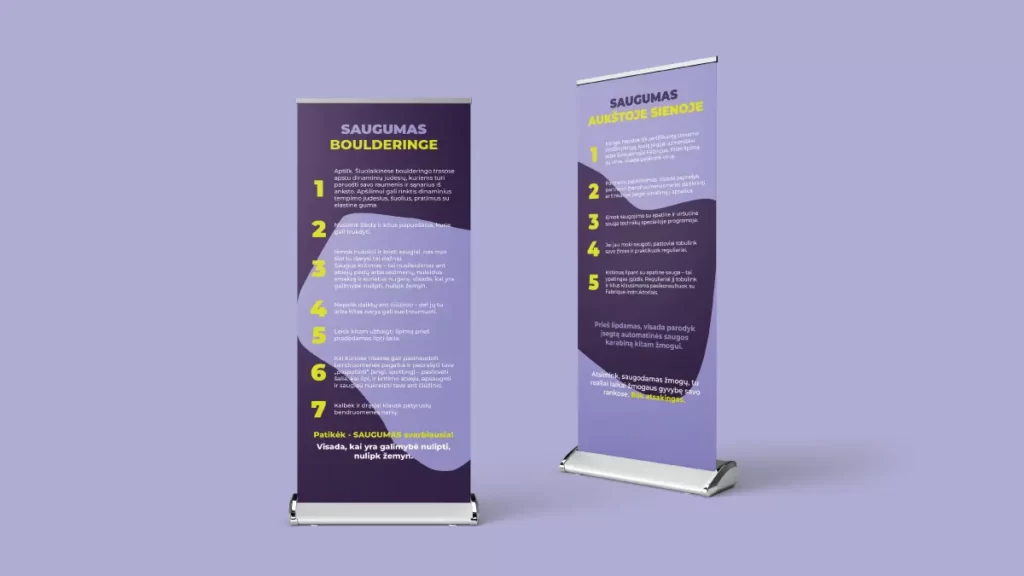FABRIQUE visual identity on a roll-up banner design