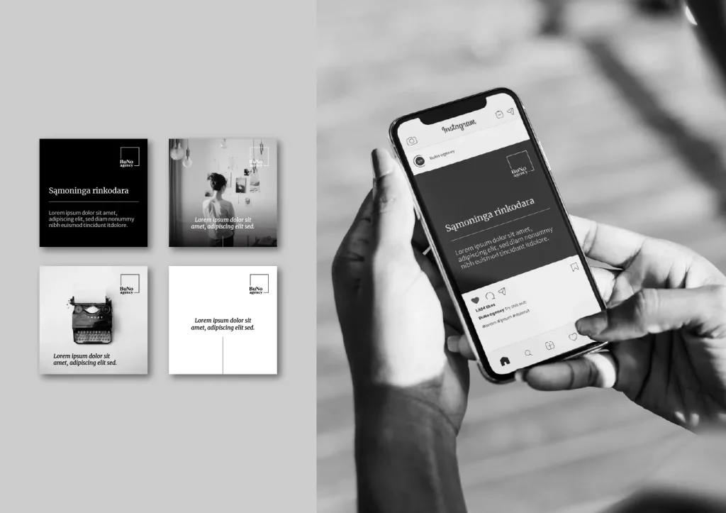BuNo Agency Visual Identity - Social Media design preview