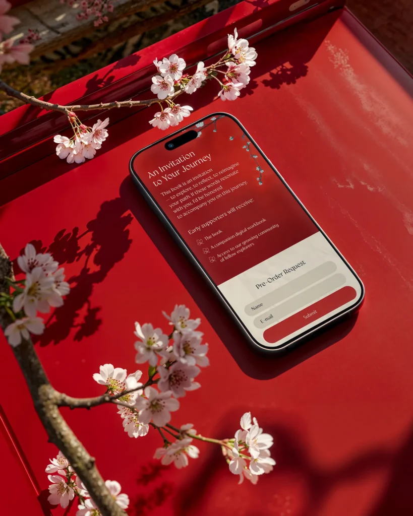 Follow your heart - book launch website design - mobile preview