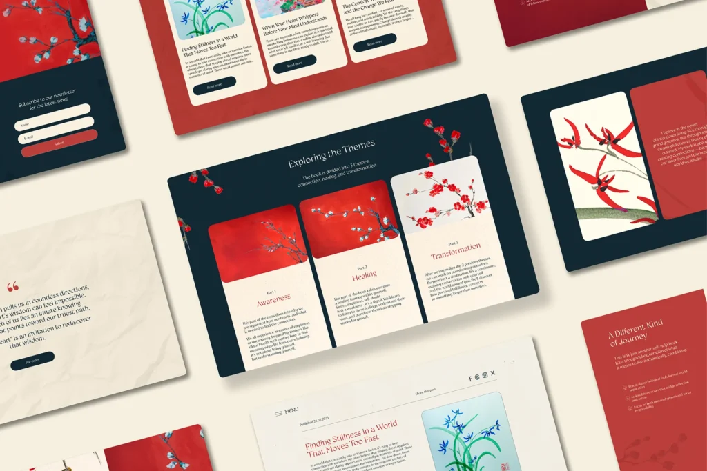 Follow your heart - personal development book website design - preview