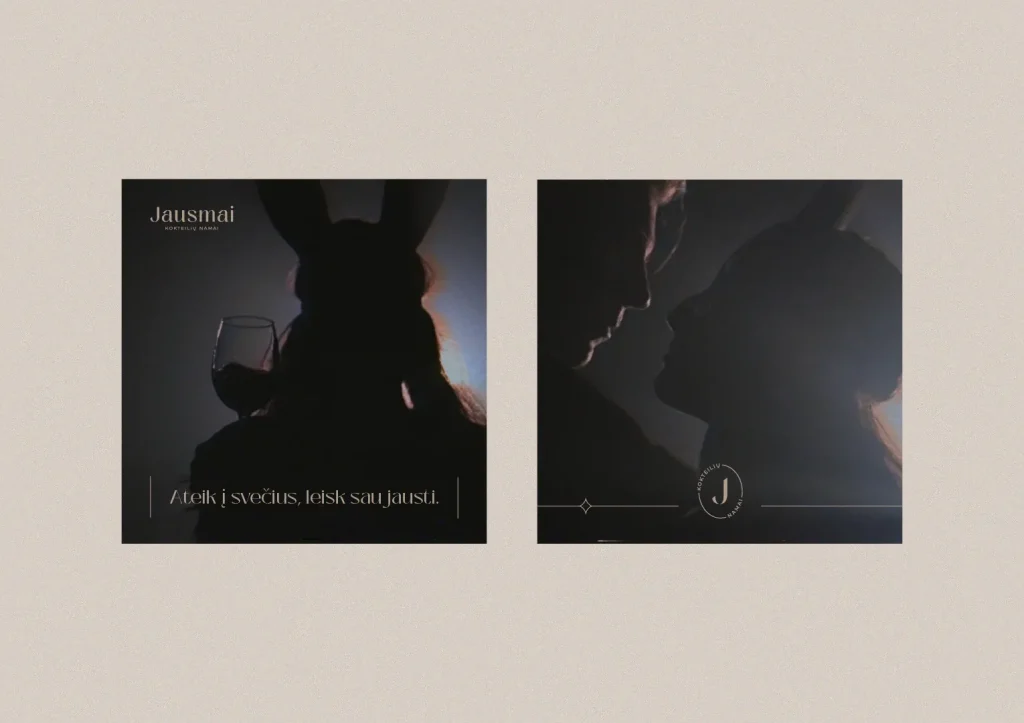 Jausmai Cocktail Bar logo and social media design - social media preview