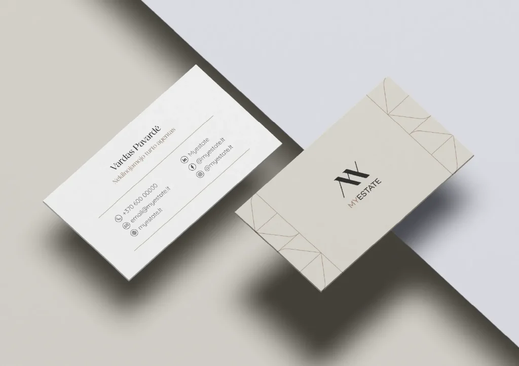 MyEstate Visual Identity Branding Logo Design - Business card design