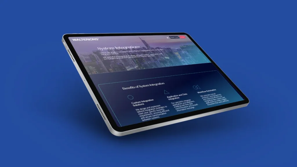 Walterions Website Design & Development - website preview on a tablet
