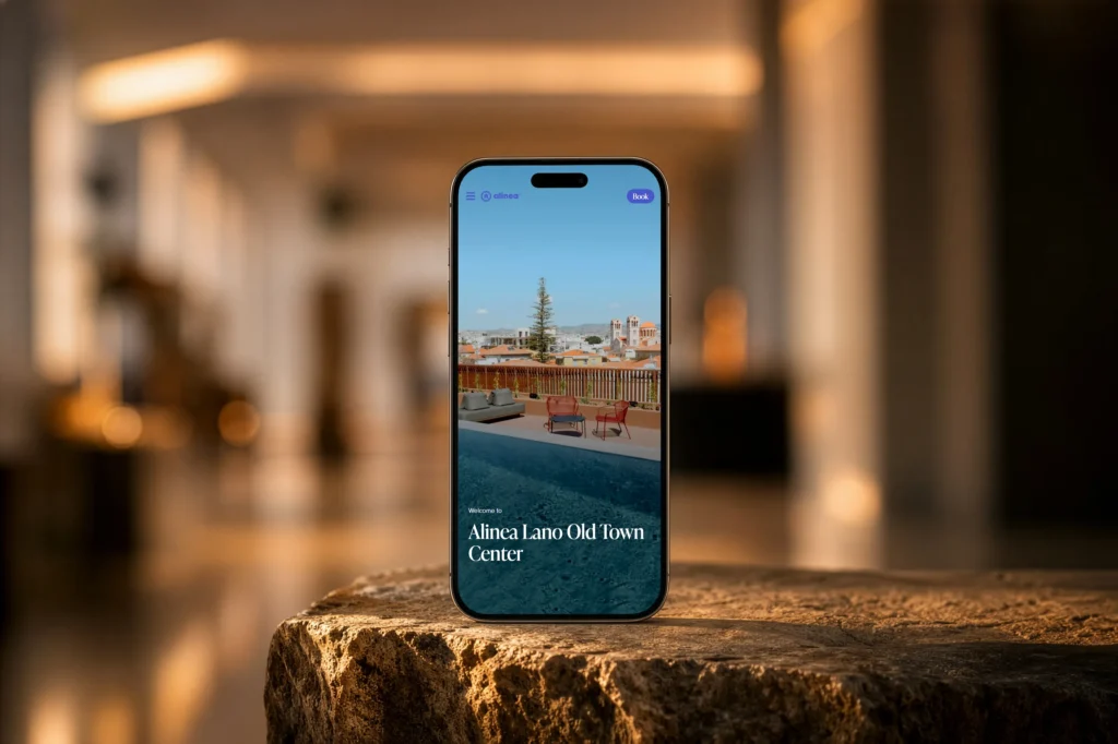 Alinea Hotel in Limassol - Website Design & Development - website mobile preview