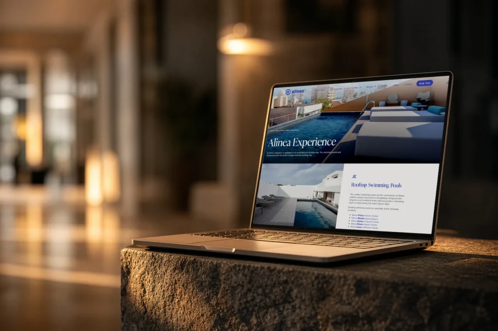 Alinea Hotel in Limassol - Website Design & Development - website preview