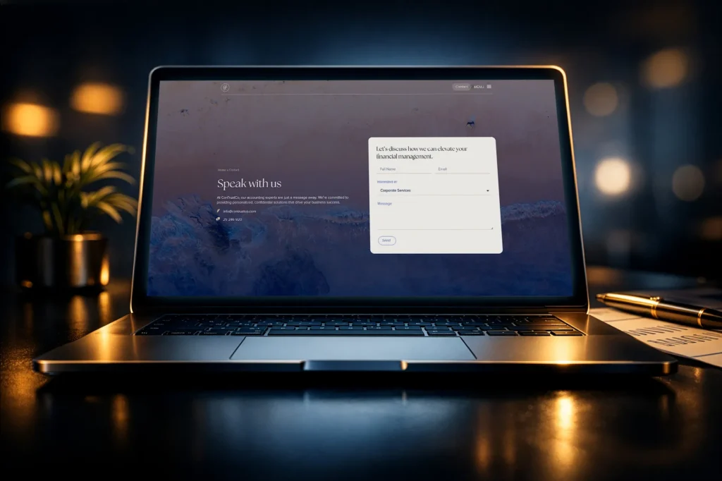 ConTrustCo - Accounting services website design & development - website preview